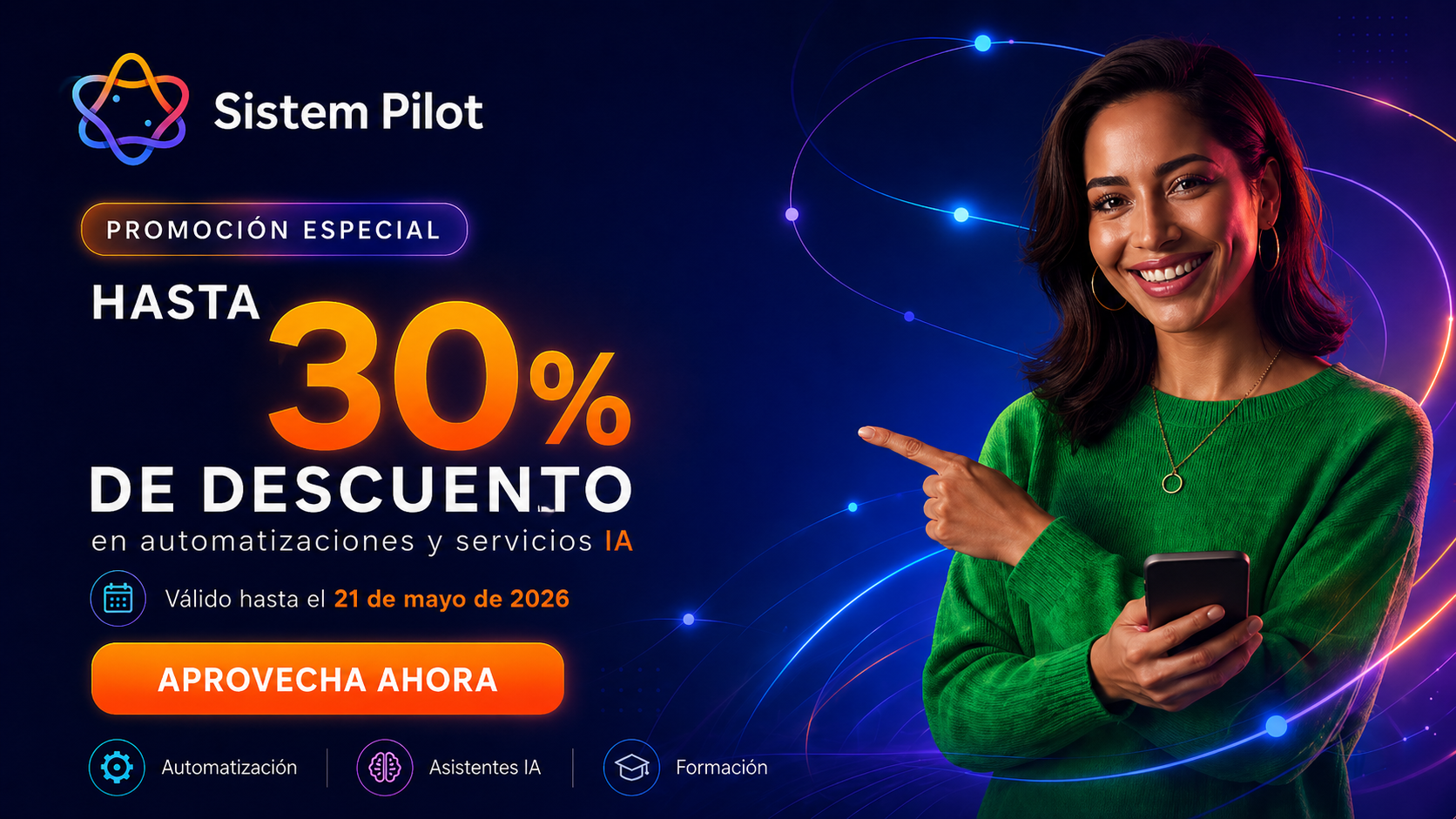 Promoción especial de automatización e inteligencia artificial para empresas en Jávea, Dénia, Alicante y Valencia